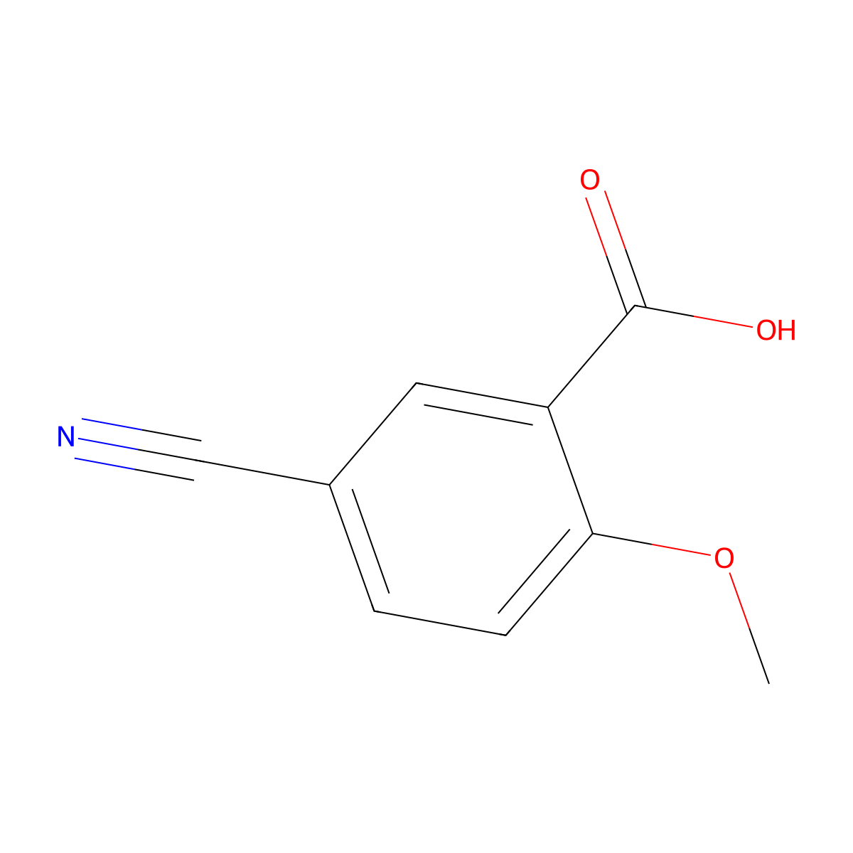 5-Cyano-2-methoxybenzoic acid molecular structure, CAS 84923-71-7