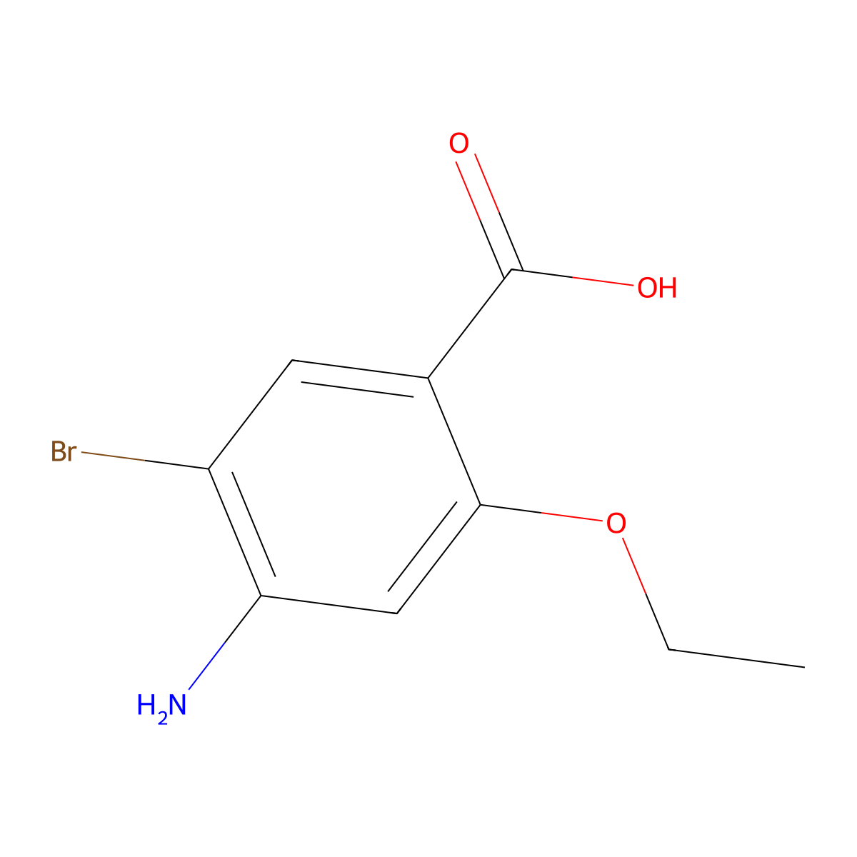 4-Amino-5-bromo-2-ethoxybenzoic acid molecular structure, CAS 84923-73-9