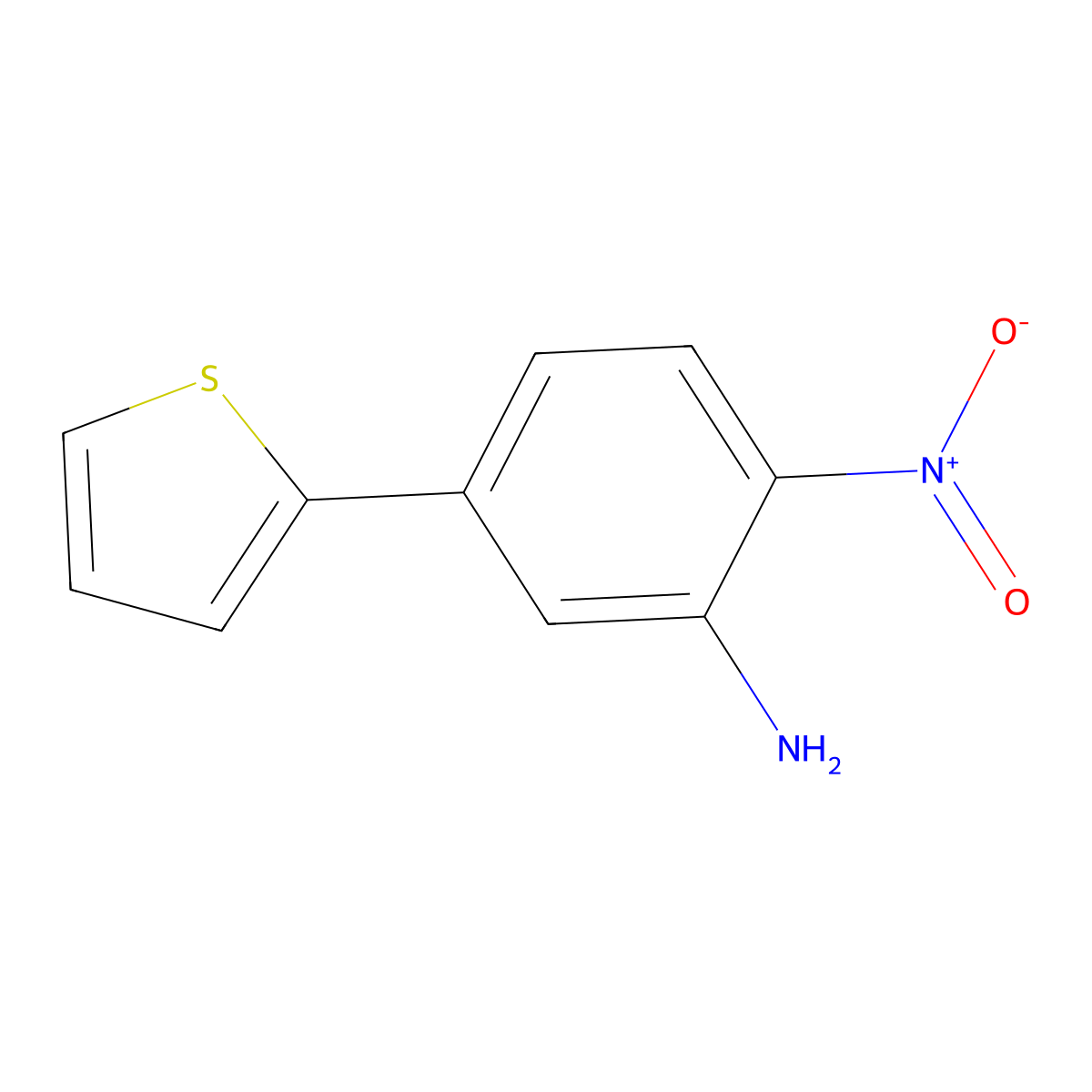 2-Nitro-5-(thiophen-2-yl)aniline molecular structure, CAS 849235-53-6