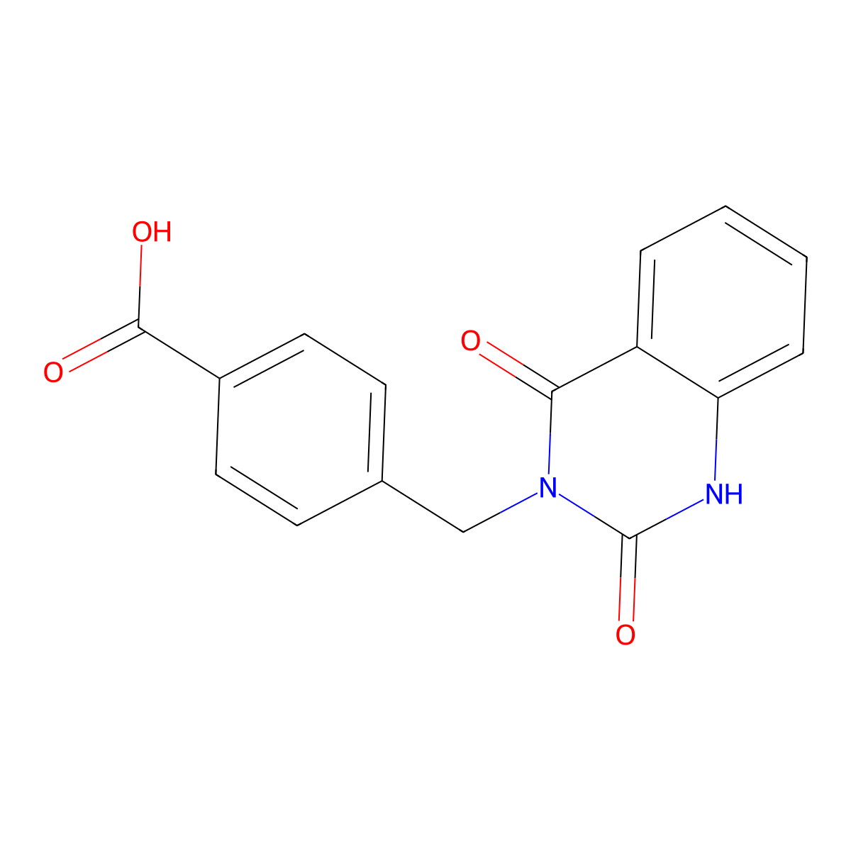 4-((2,4-dioxo-1,4-dihydroquinazolin-3(2H)-yl)methyl)benzoic acid molecular structure, CAS 849235-59-2