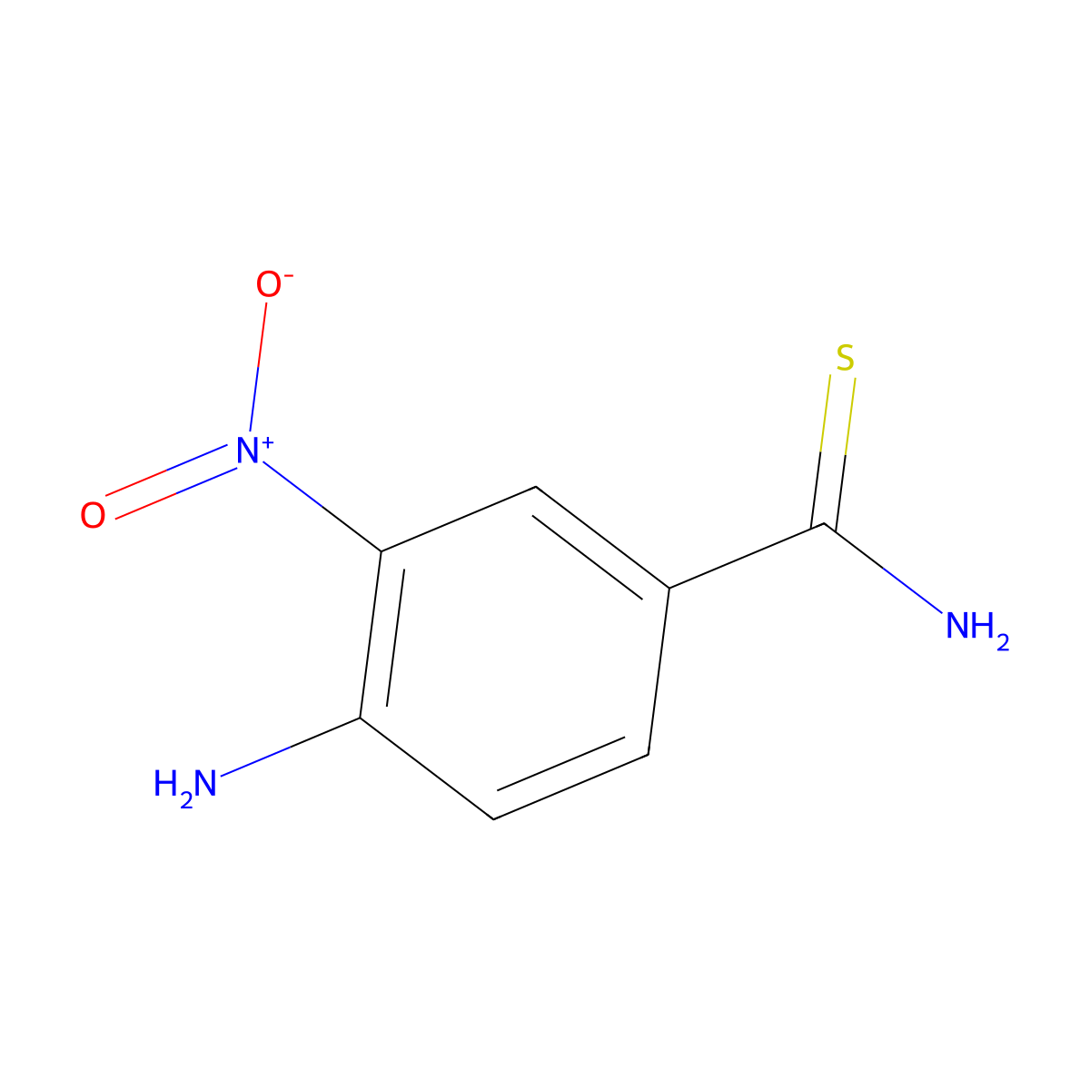 4-Amino-3-nitrothiobenzamide molecular structure, CAS 849236-56-2