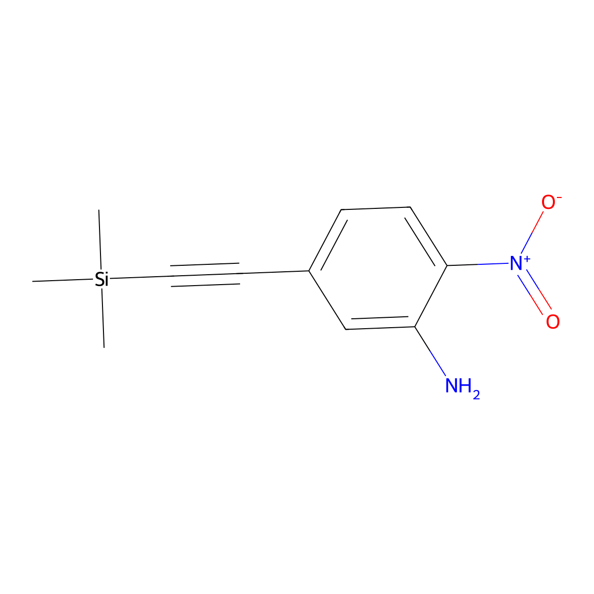 2-Nitro-5-((trimethylsilyl)ethynyl)aniline molecular structure, CAS 849236-70-0