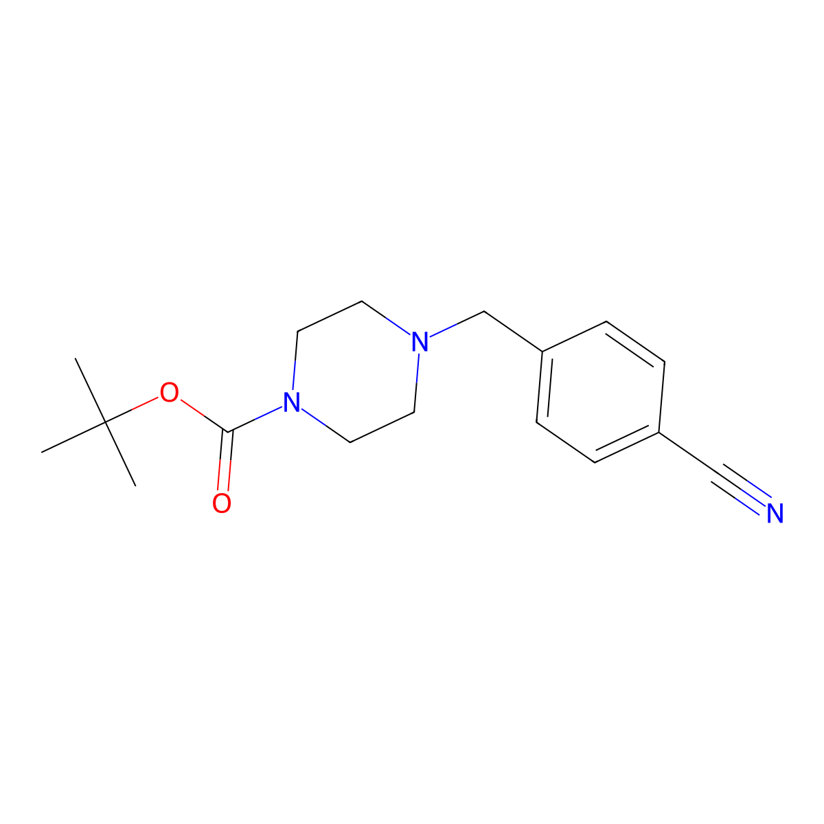 1-Boc-4-(4-Cyanobenzyl)piperazine molecular structure, CAS 849237-14-5