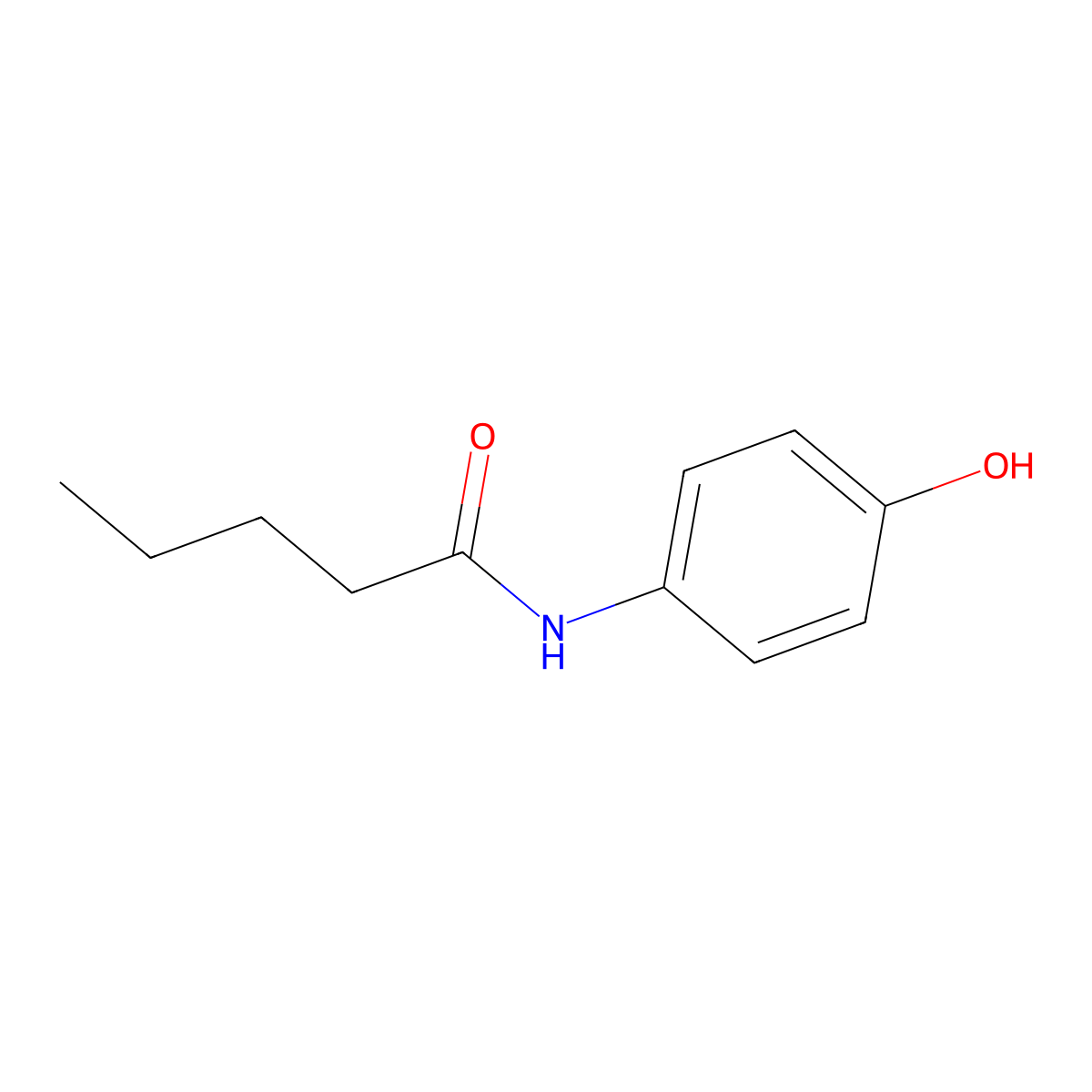 N-(4-hydroxyphenyl)pentanamide molecular structure, CAS 84928-26-7