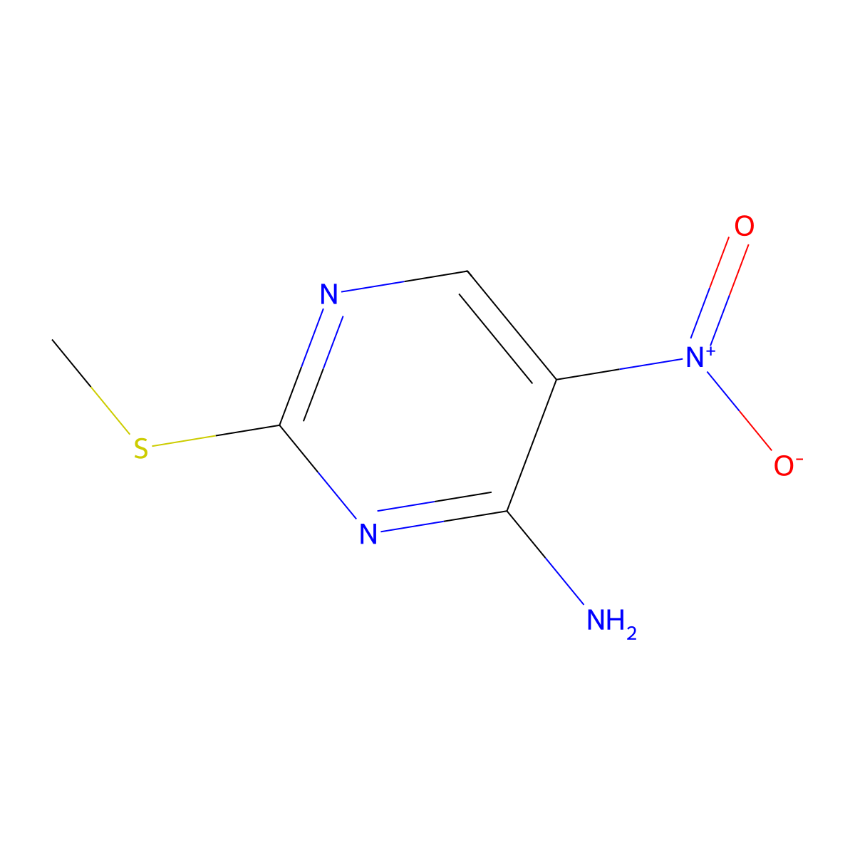 2-(Methylthio)-5-nitropyrimidin-4-amine molecular structure, CAS 84928-85-8