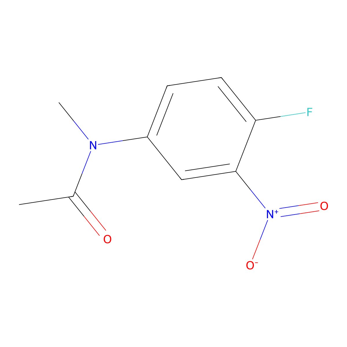 N-(4-fluoro-3-nitrophenyl)-N-methylacetamide molecular structure, CAS 849351-09-3