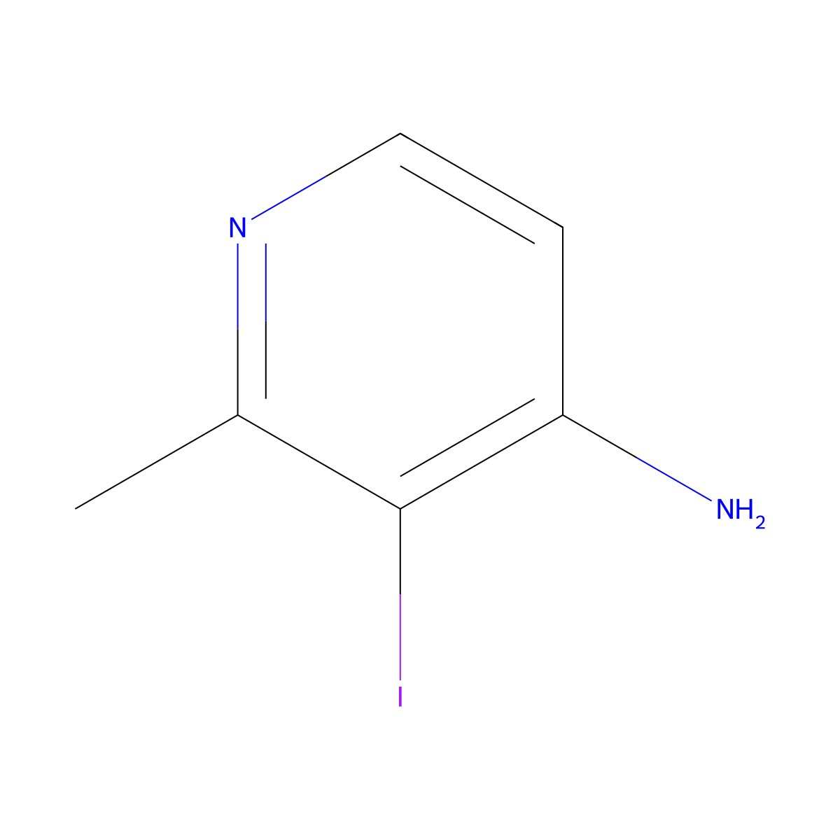 3-Iodo-2-methylpyridin-4-amine molecular structure, CAS 849353-18-0