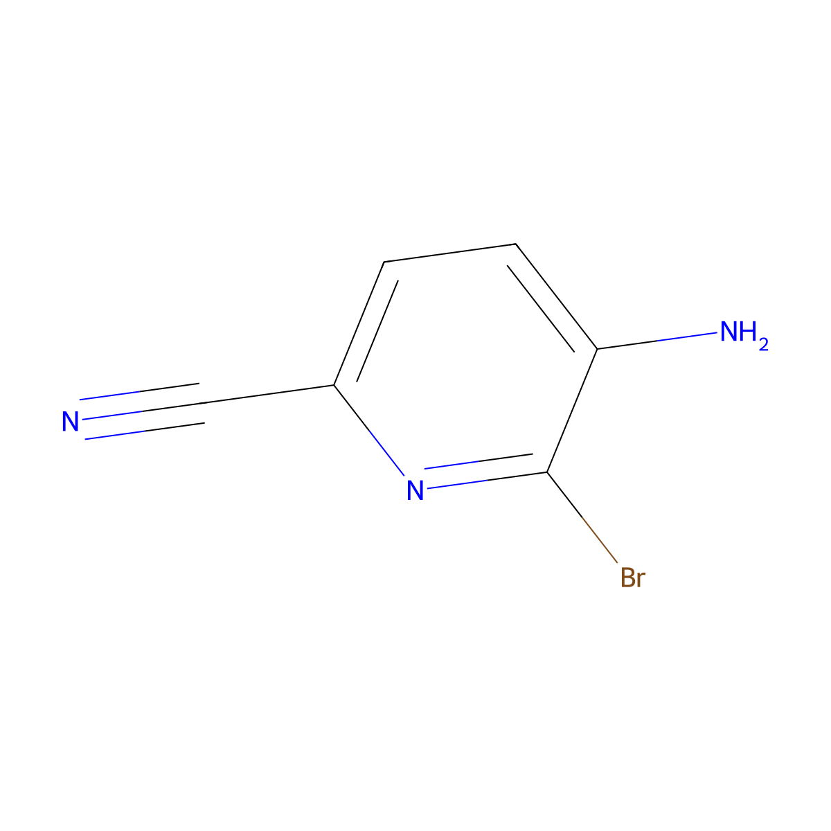 5-Amino-6-bromo-2-pyridinecarbonitrile molecular structure, CAS 849353-22-6