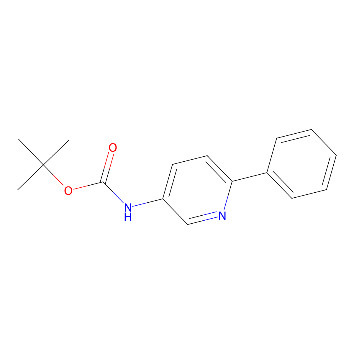 tert-Butyl (6-phenylpyridin-3-yl)carbamate molecular structure, CAS 849353-27-1