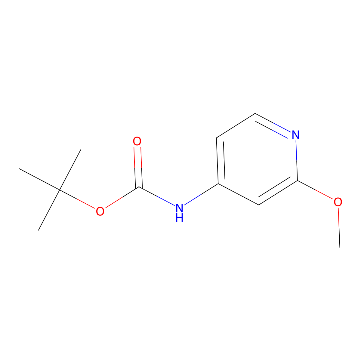 tert-Butyl (2-methoxypyridin-4-yl)carbamate molecular structure, CAS 849353-31-7
