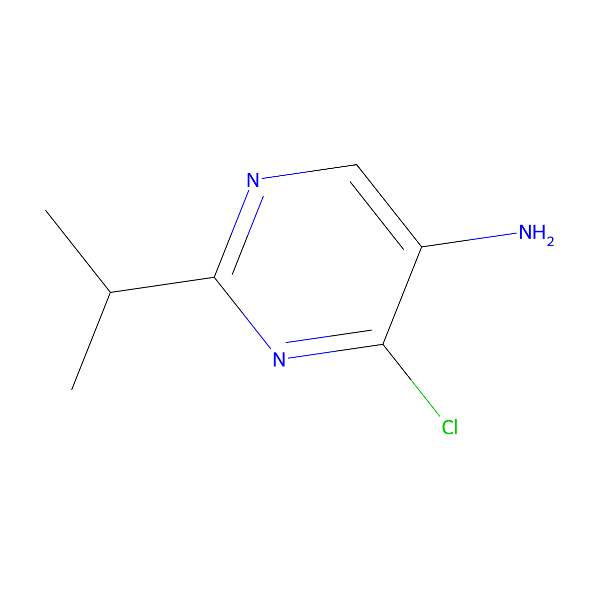 4-Chloro-2-isopropylpyrimidin-5-amine molecular structure, CAS 849353-37-3