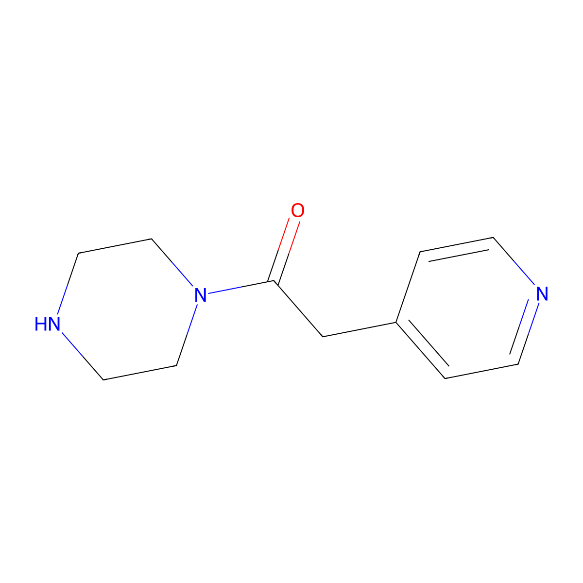 1-(Piperazin-1-yl)-2-(pyridin-4-yl)ethan-1-one molecular structure, CAS 849355-57-3