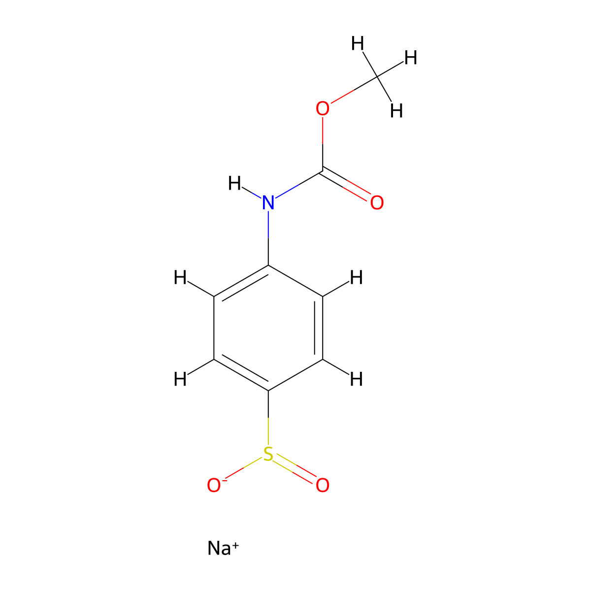 Sodium 4-[(methoxycarbonyl)amino]benzene-1-sulfinate molecular structure, CAS 849358-20-9