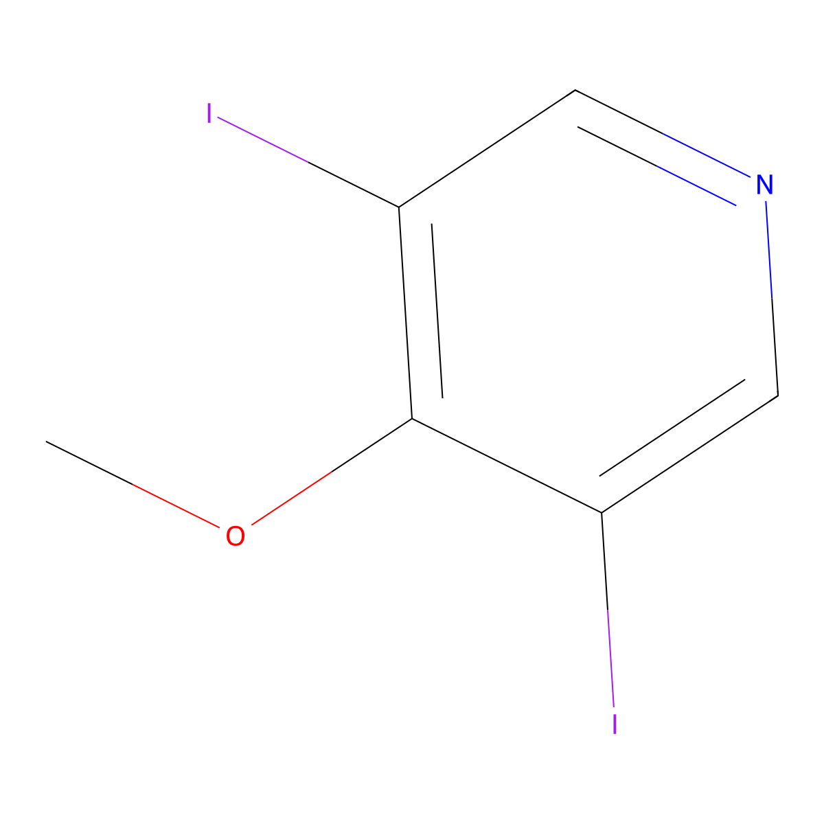 3,5-Diiodo-4-methoxypyridine molecular structure, CAS 849359-56-4