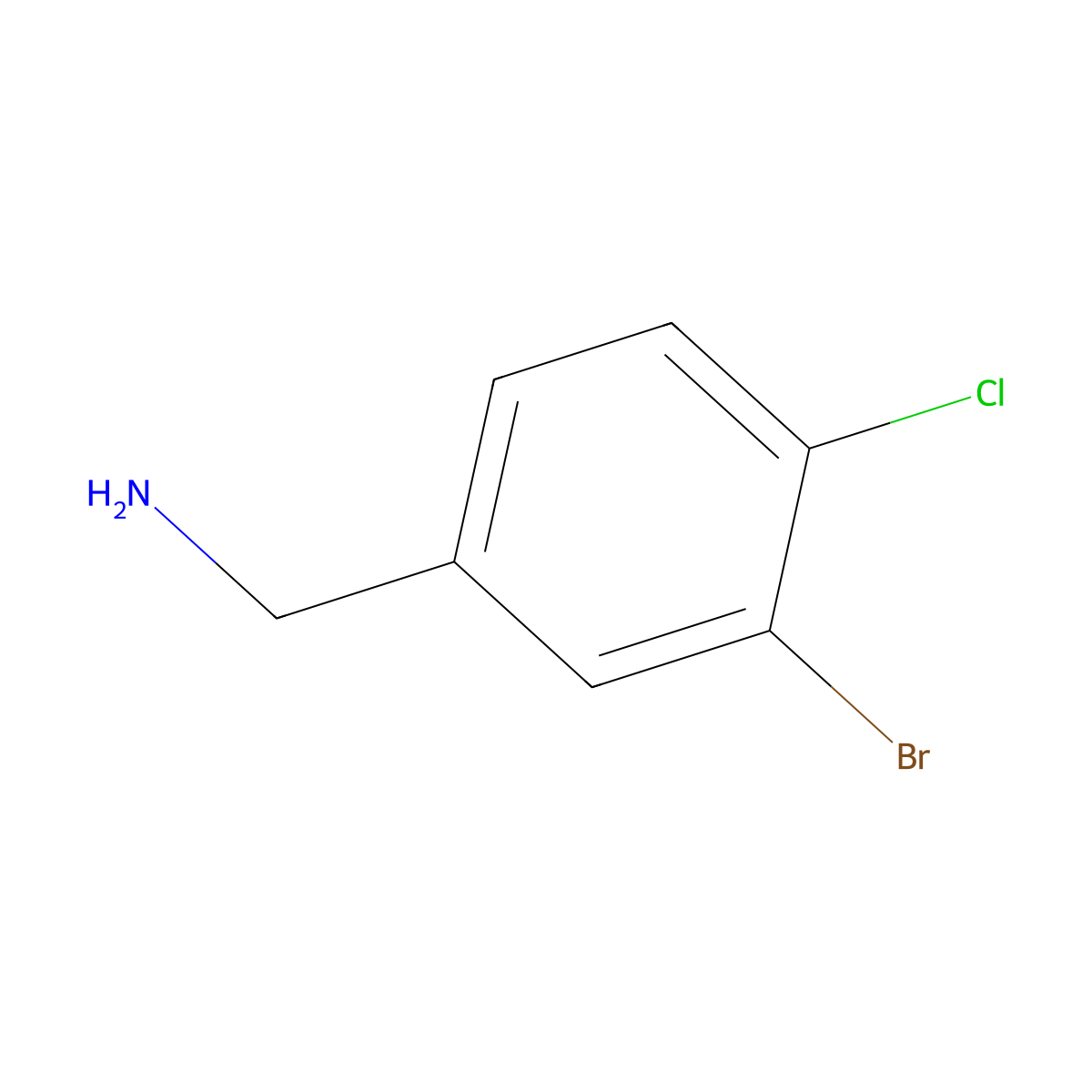 3-Bromo-4-chlorobenzylamine molecular structure, CAS 849367-49-3