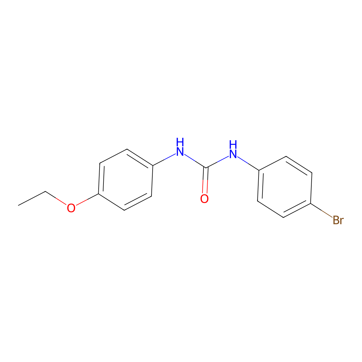 N-(4-bromophenyl)-N'-(4-ethoxyphenyl)urea molecular structure, CAS 849368-10-1
