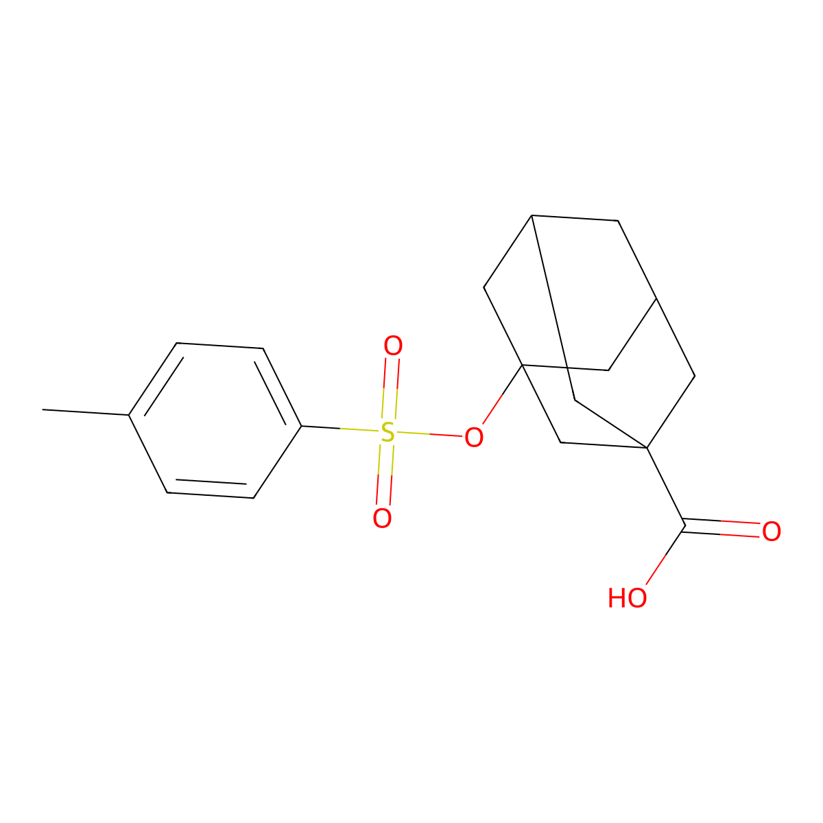 3-[(4-Methylbenzenesulfonyl)oxy]adamantane-1-carboxylic acid molecular structure, CAS 84938-40-9