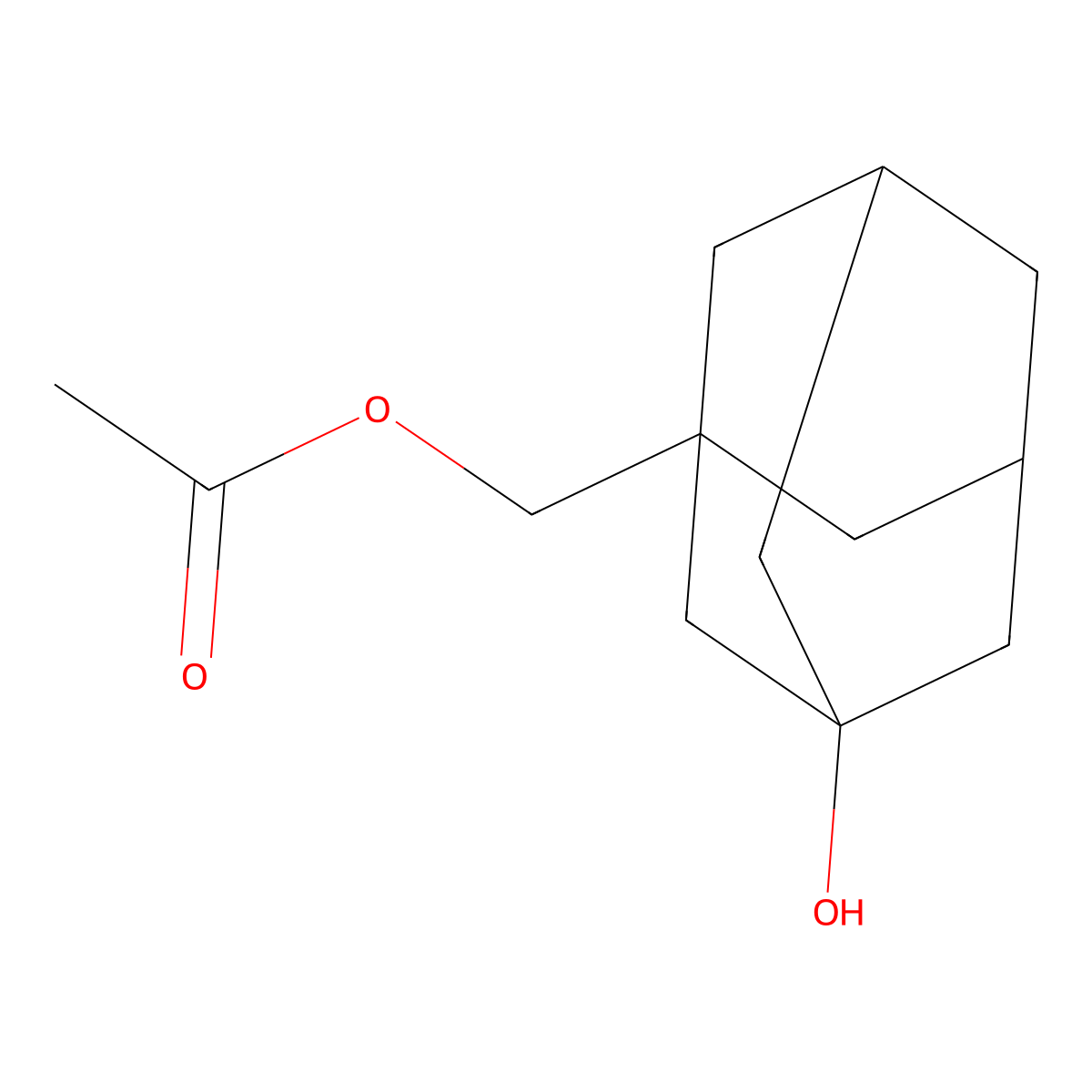 (3-Hydroxyadamantan-1-yl)methyl acetate molecular structure, CAS 84938-44-3