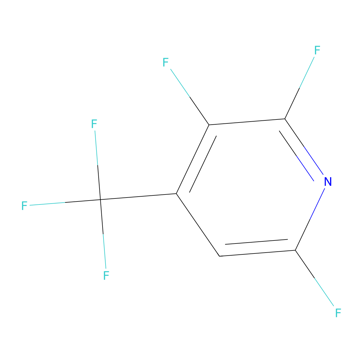 2,3,6-Trifluoro-4-(Trifluoromethyl)pyridine molecular structure, CAS 84940-46-5