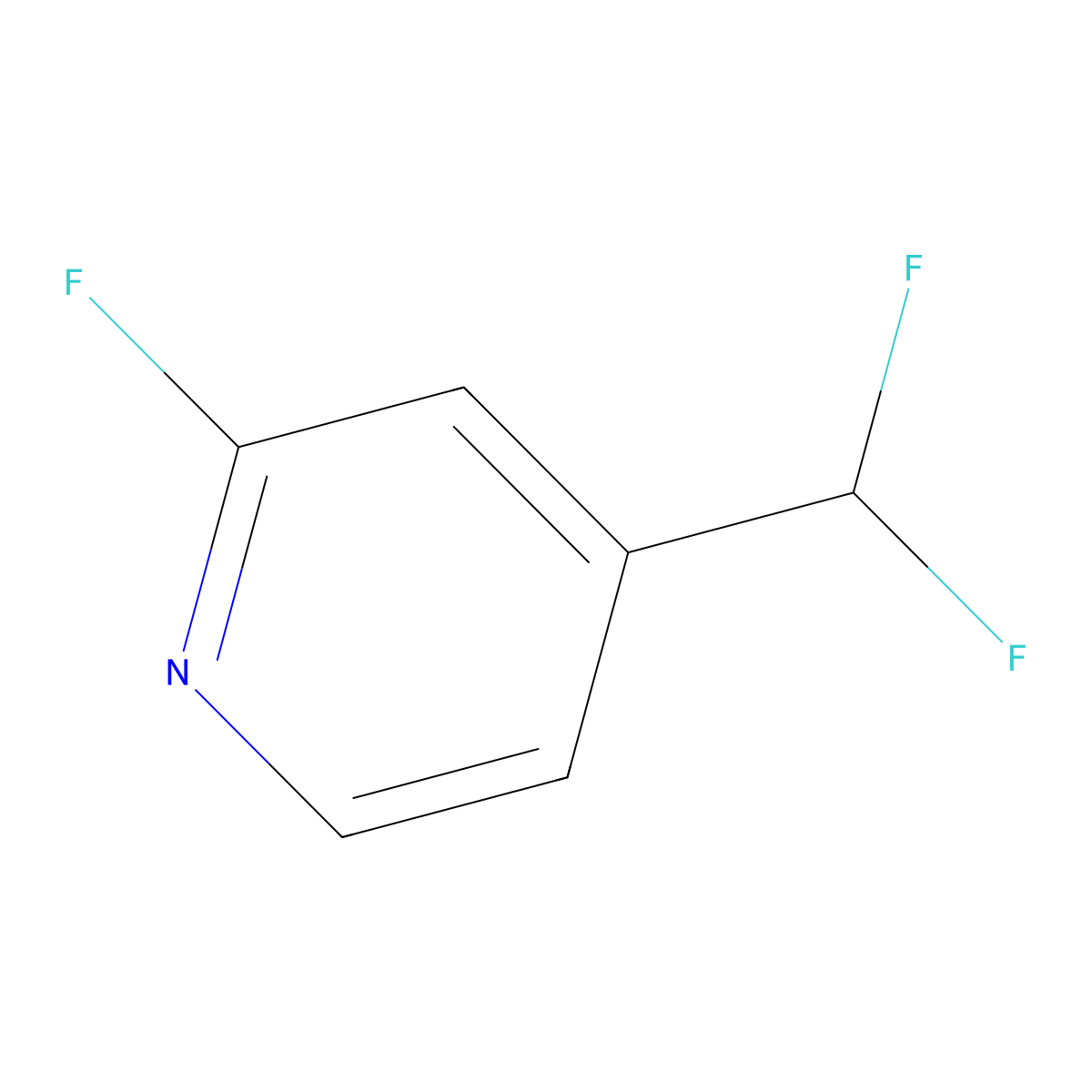 4-(Difluoromethyl)-2-fluoropyridine molecular structure, CAS 84940-51-2