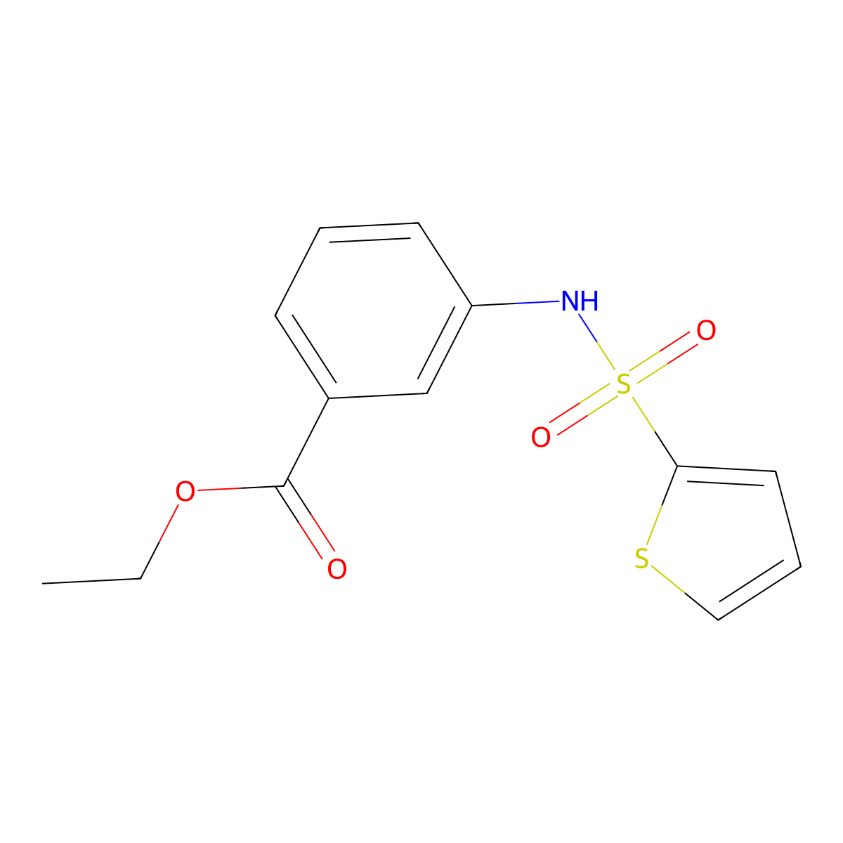 Ethyl 3-[(2-thienylsulfonyl)amino]benzoate molecular structure, CAS 849409-89-8