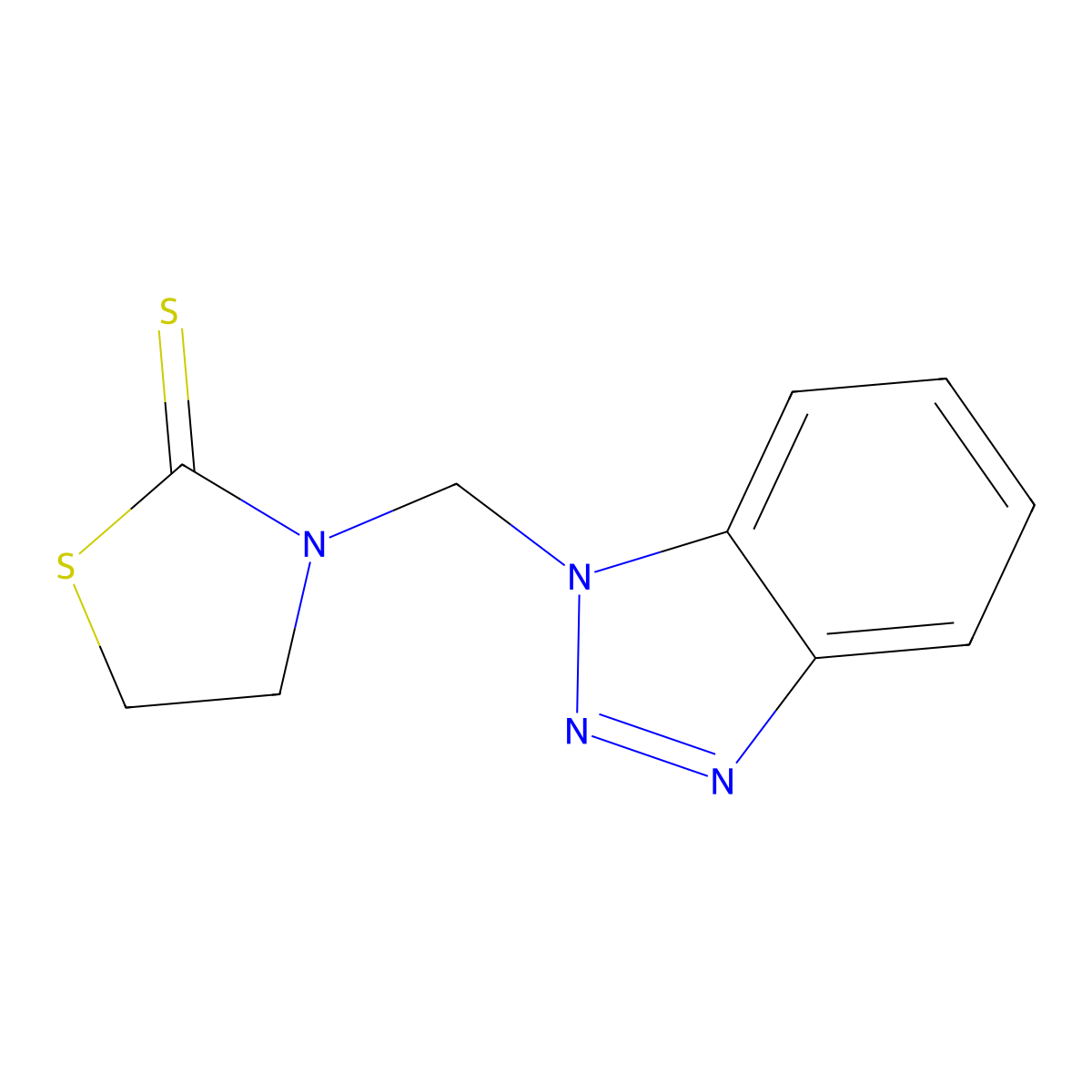 3-(1H-1,2,3-Benzotriazol-1-ylmethyl)-1,3-thiazolidine-2-thione molecular structure, CAS 849414-04-6