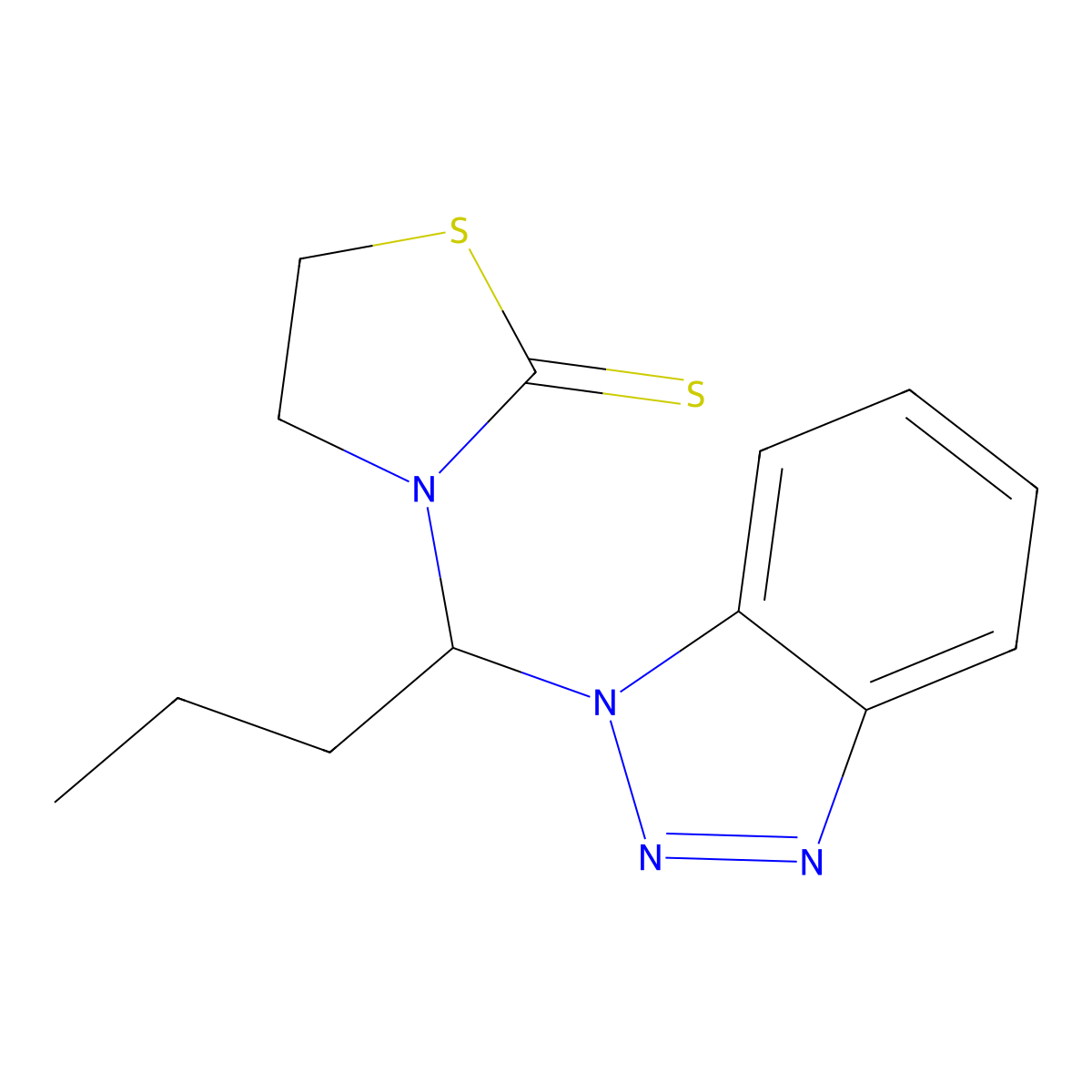 3-[1-(1H-1,2,3-Benzotriazol-1-yl)butyl]-1,3-thiazolidine-2-thione molecular structure, CAS 849414-07-9