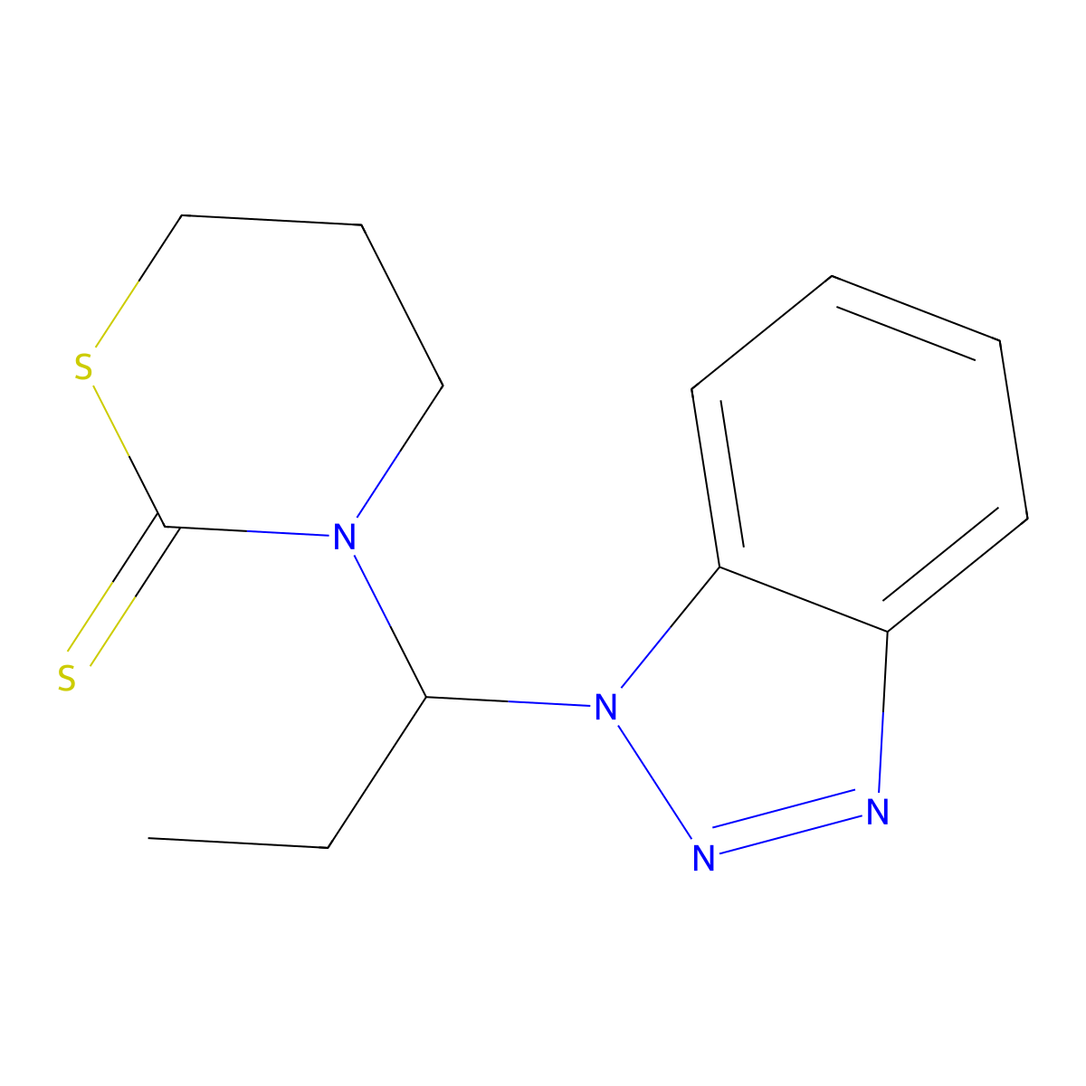 3-[1-(1H-1,2,3-Benzotriazol-1-yl)propyl]-1,3-thiazinane-2-thione molecular structure, CAS 849414-25-1