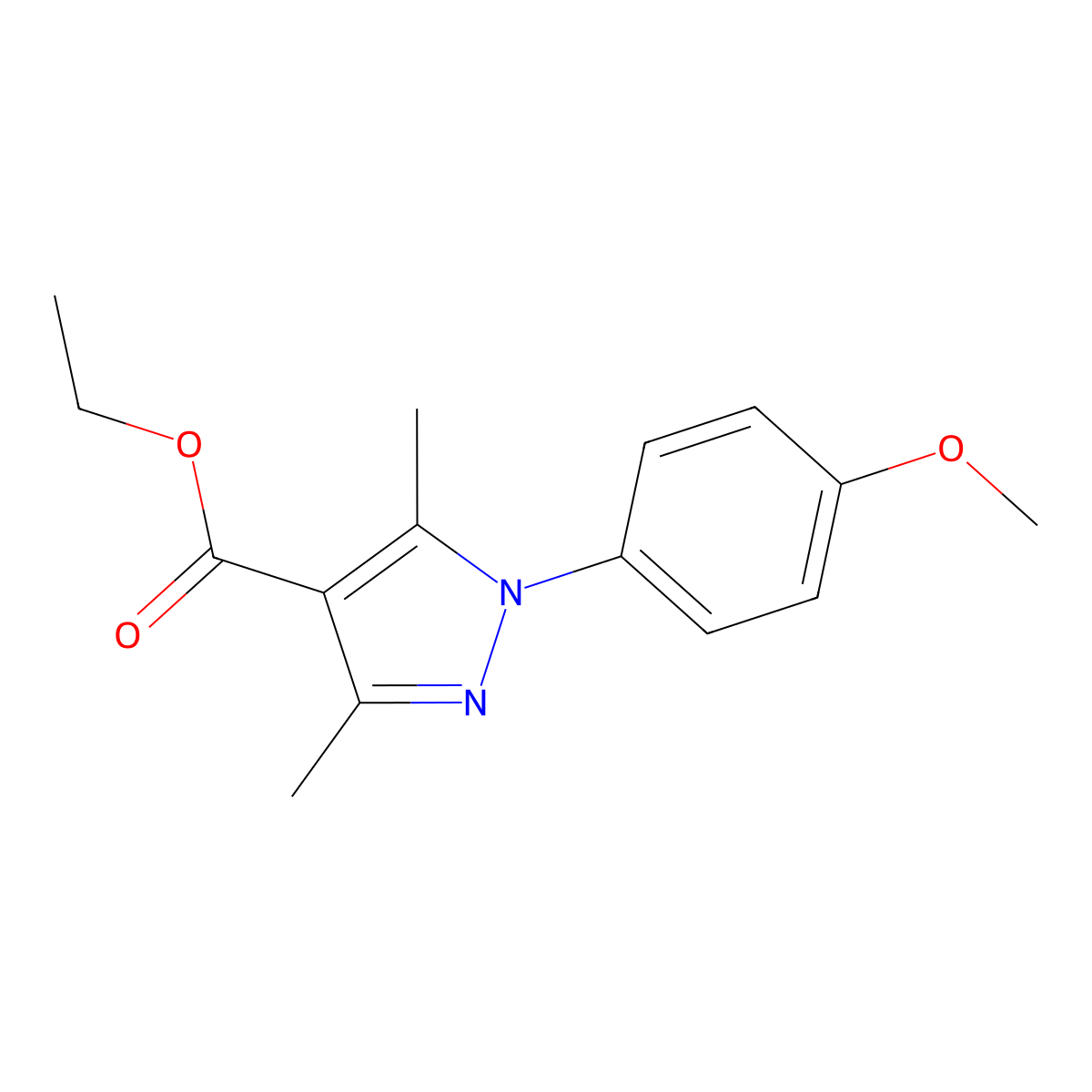 1-(4-Methoxyphenyl)-3,5-Dimethyl-1h-Pyrazole-4-Carboxylic Acid Ethyl Ester molecular structure, CAS 849416-70-2