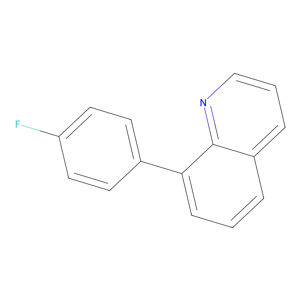 8-(4-Fluorophenyl)quinoline molecular structure, CAS 849416-79-1