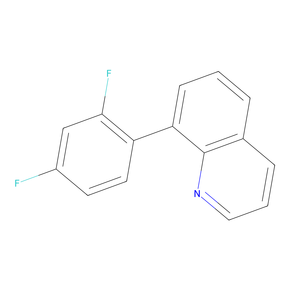 8-(2,4-Difluorophenyl)quinoline molecular structure, CAS 849416-81-5