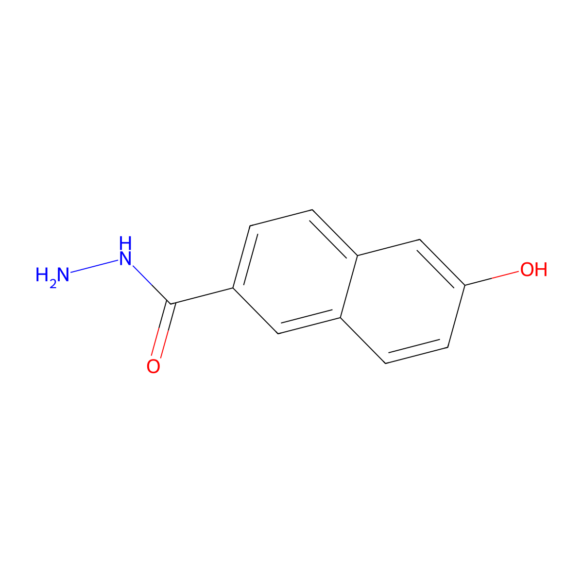 6-Hydroxynaphthalene-2-carbohydrazide molecular structure, CAS 849421-24-5