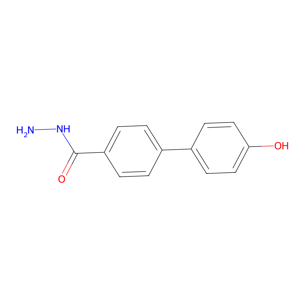 4-(4-Hydroxyphenyl)benzohydrazide molecular structure, CAS 849421-25-6