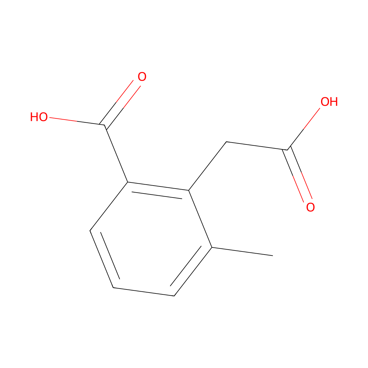 2-(Carboxymethyl)-3-methylbenzoic acid molecular structure, CAS 84944-41-2