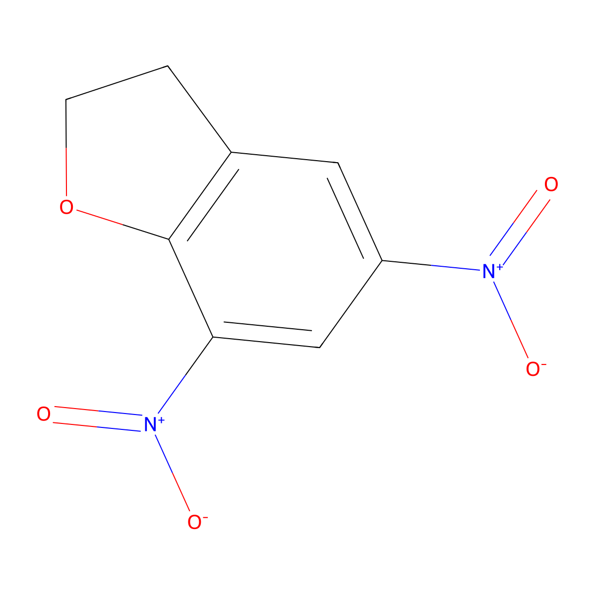 5,7-Dinitro-2,3-dihydrobenzofuran molecular structure, CAS 84944-77-4