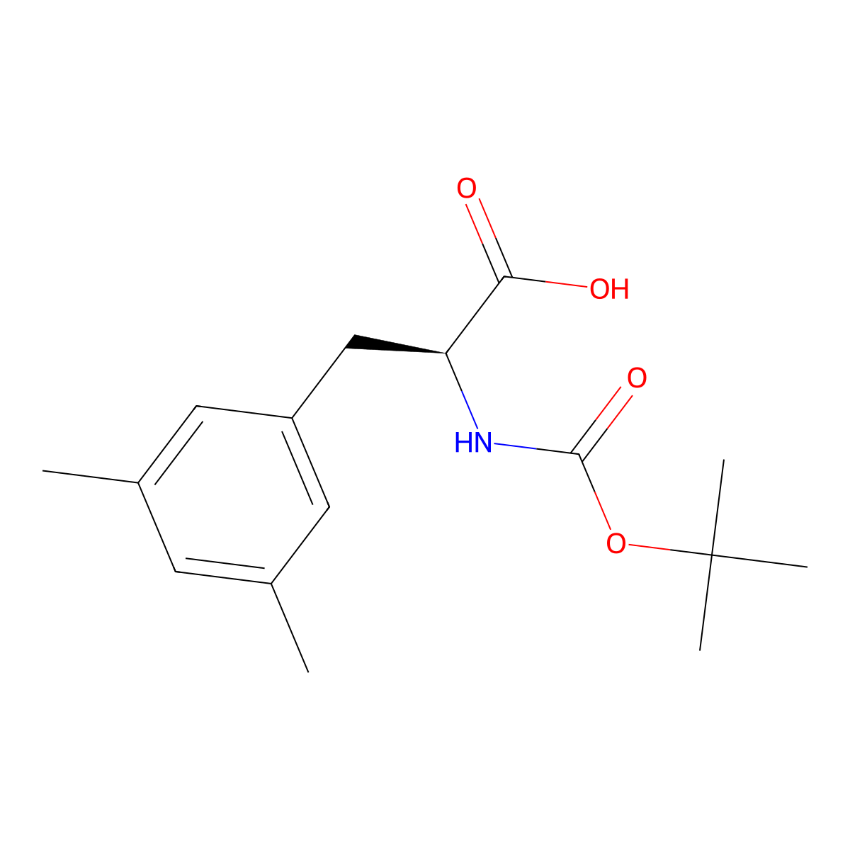 Boc-Phe(3,5-Me)-OH molecular structure, CAS 849440-33-1