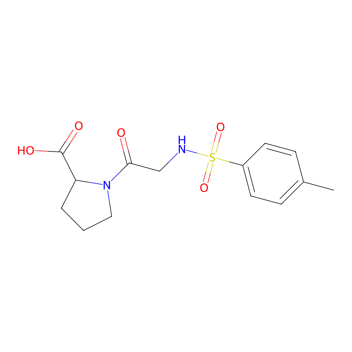 1-[2-(4-Methylbenzenesulfonamido)acetyl]pyrrolidine-2-carboxylic acid molecular structure, CAS 849440-93-3
