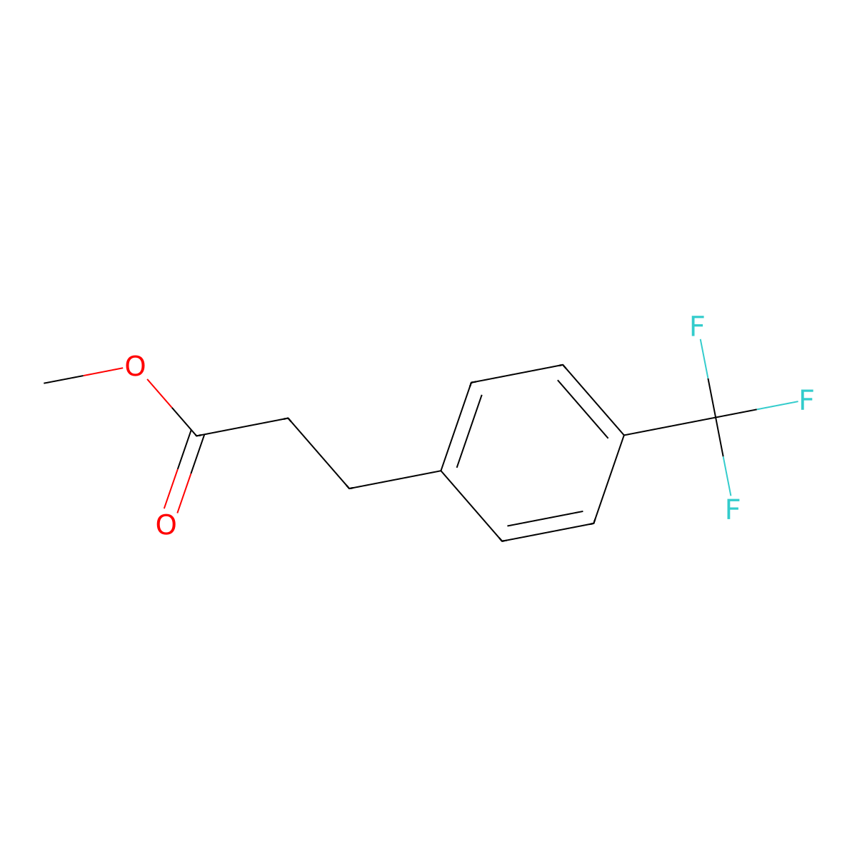 Methyl 3-[4-(trifluoromethyl)phenyl]propanoate molecular structure, CAS 849442-21-3