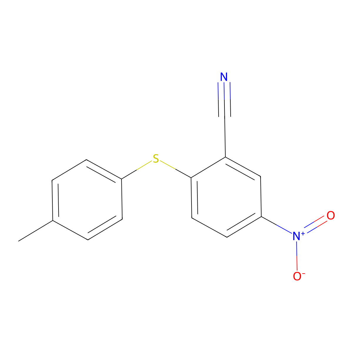 2-[(4-Methylphenyl)sulfanyl]-5-nitrobenzonitrile molecular structure, CAS 849458-07-7