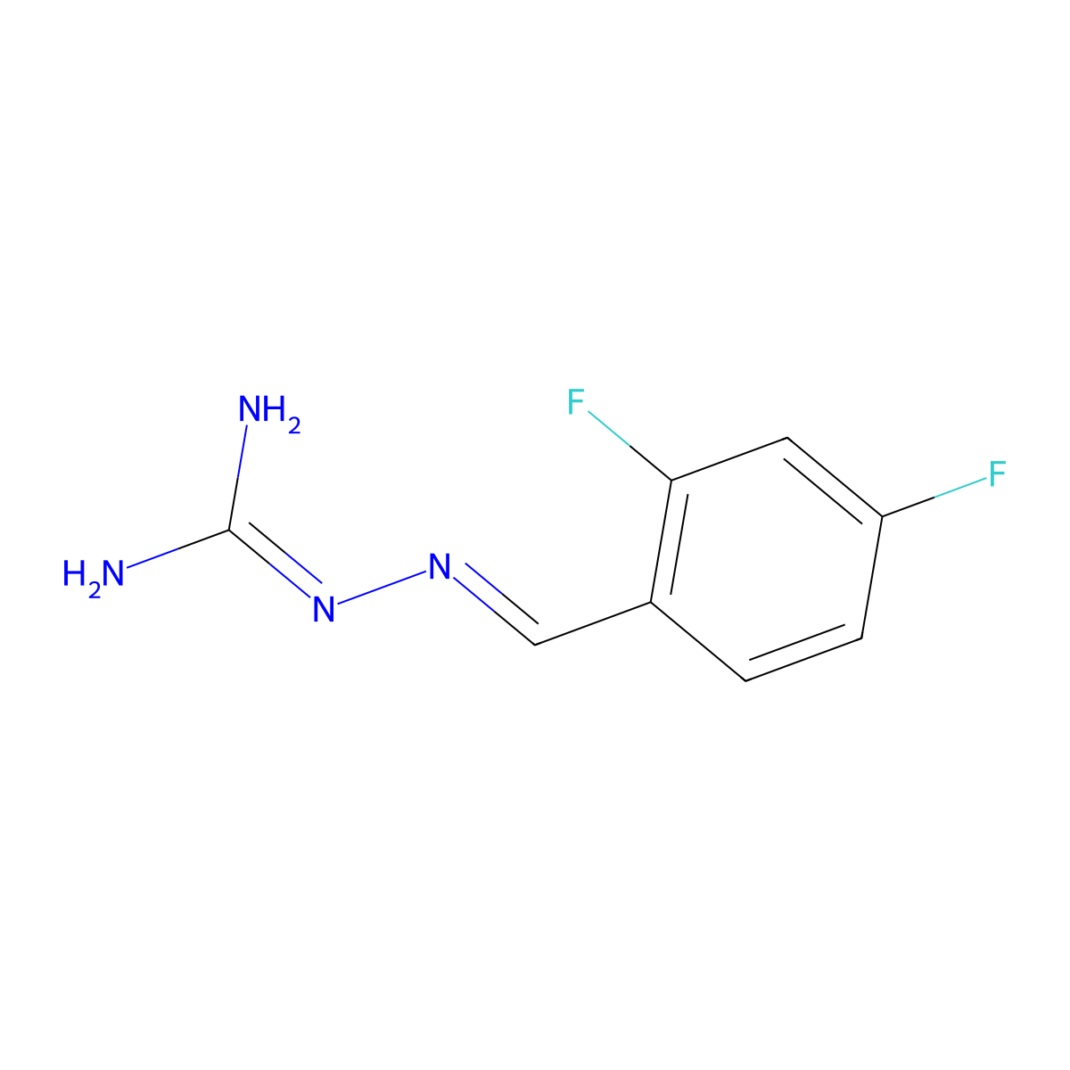 N-{[(2,4-difluorophenyl)methylidene]amino}guanidine molecular structure, CAS 849459-83-2