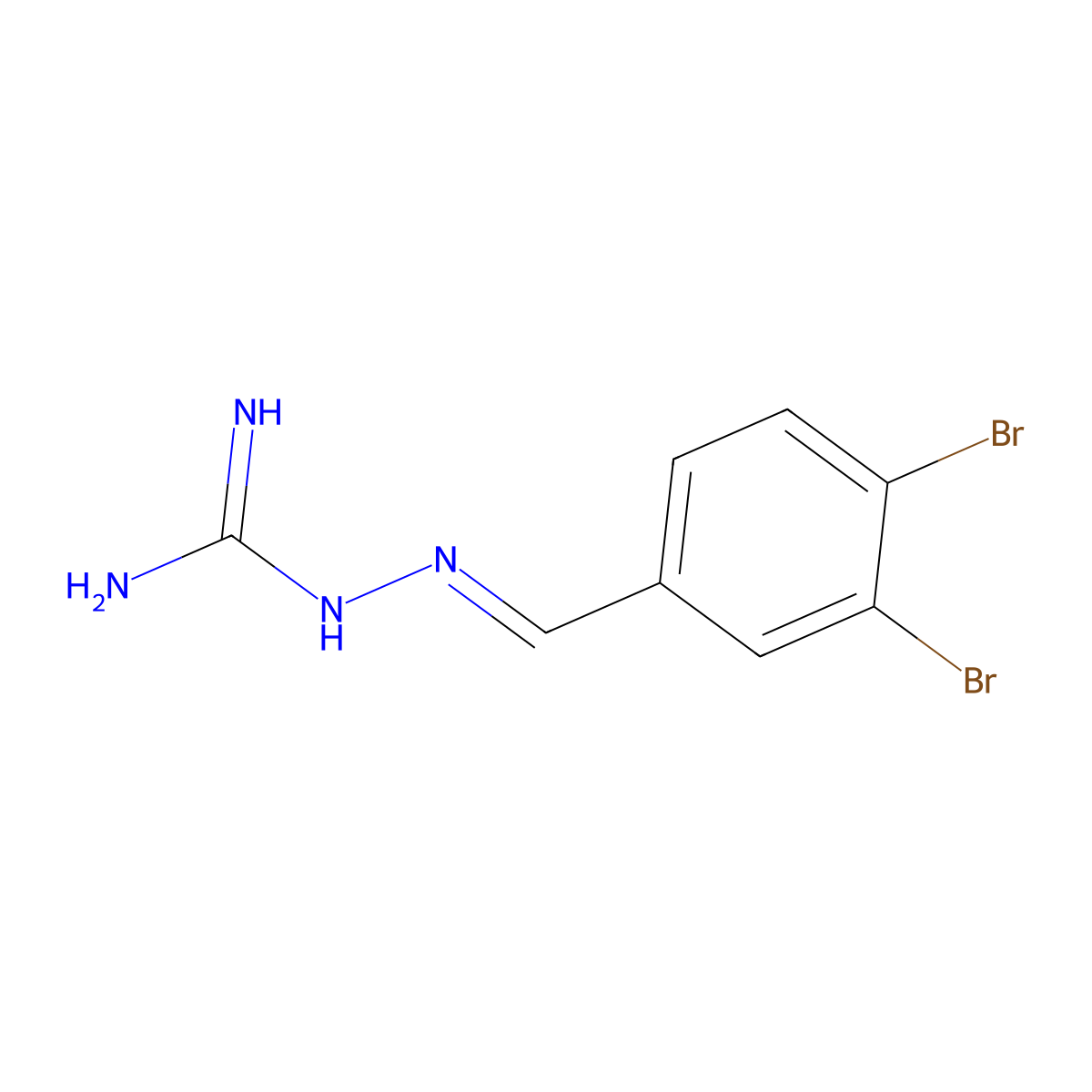 2-[(E)-(3,4-dibromophenyl)methylideneamino]guanidine molecular structure, CAS 849459-86-5