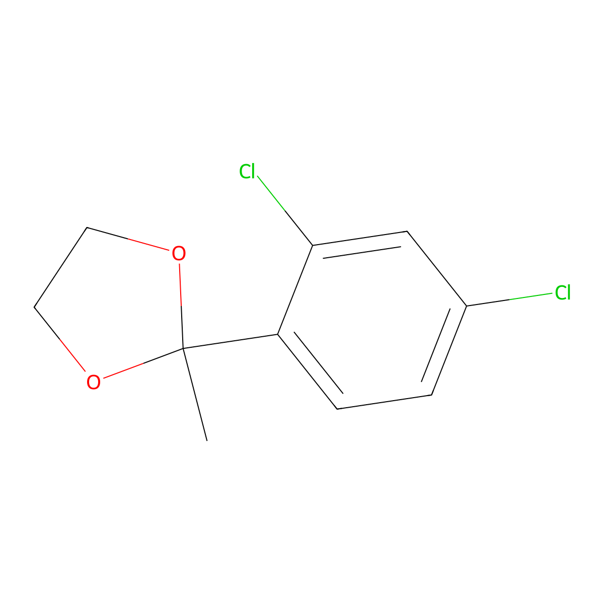 2-(2,4-Dichlorophenyl)-2-methyl-1,3-dioxolane molecular structure, CAS 84946-10-1