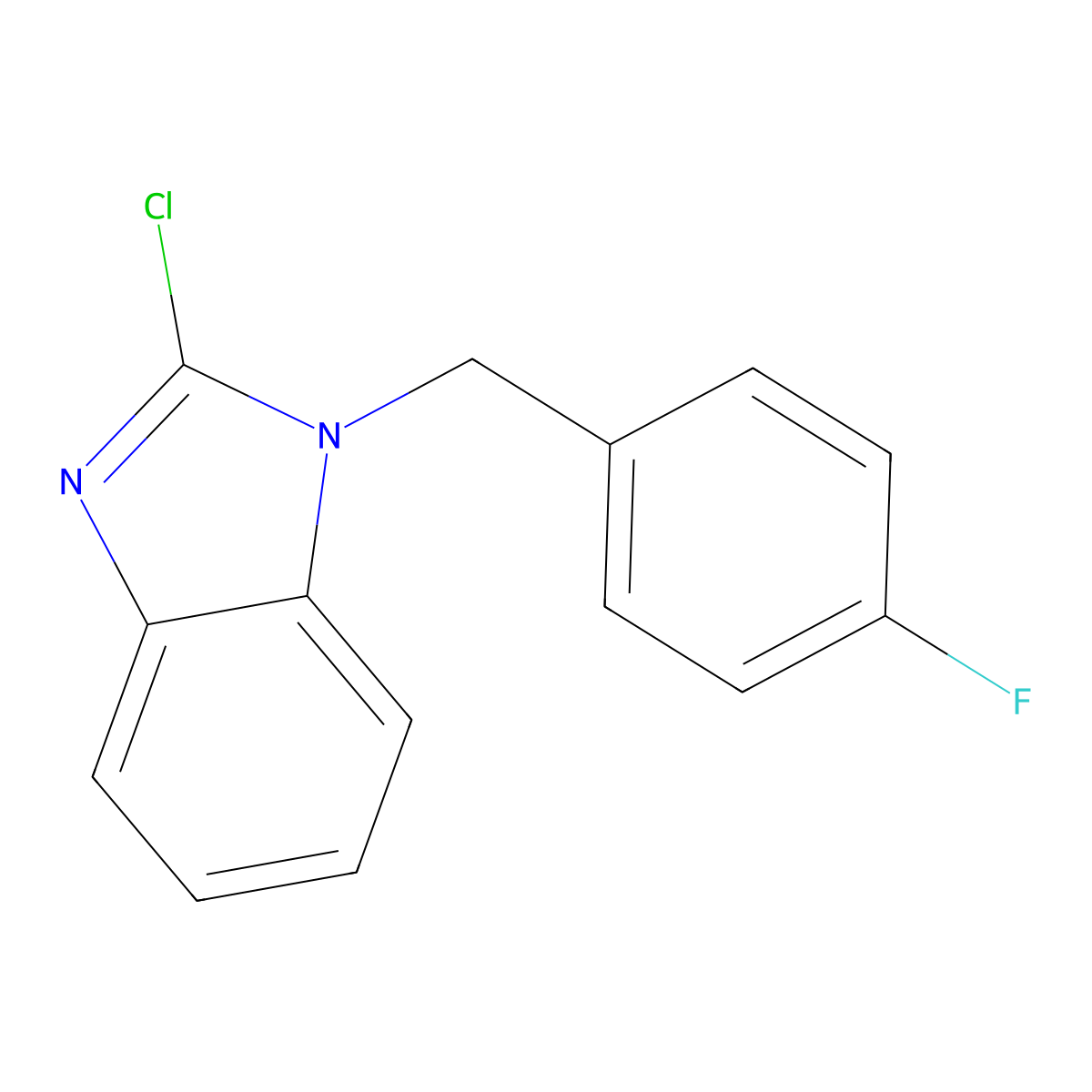 1-(4-Fluorobenzyl)-2-chlorobenzimidazole molecular structure, CAS 84946-20-3