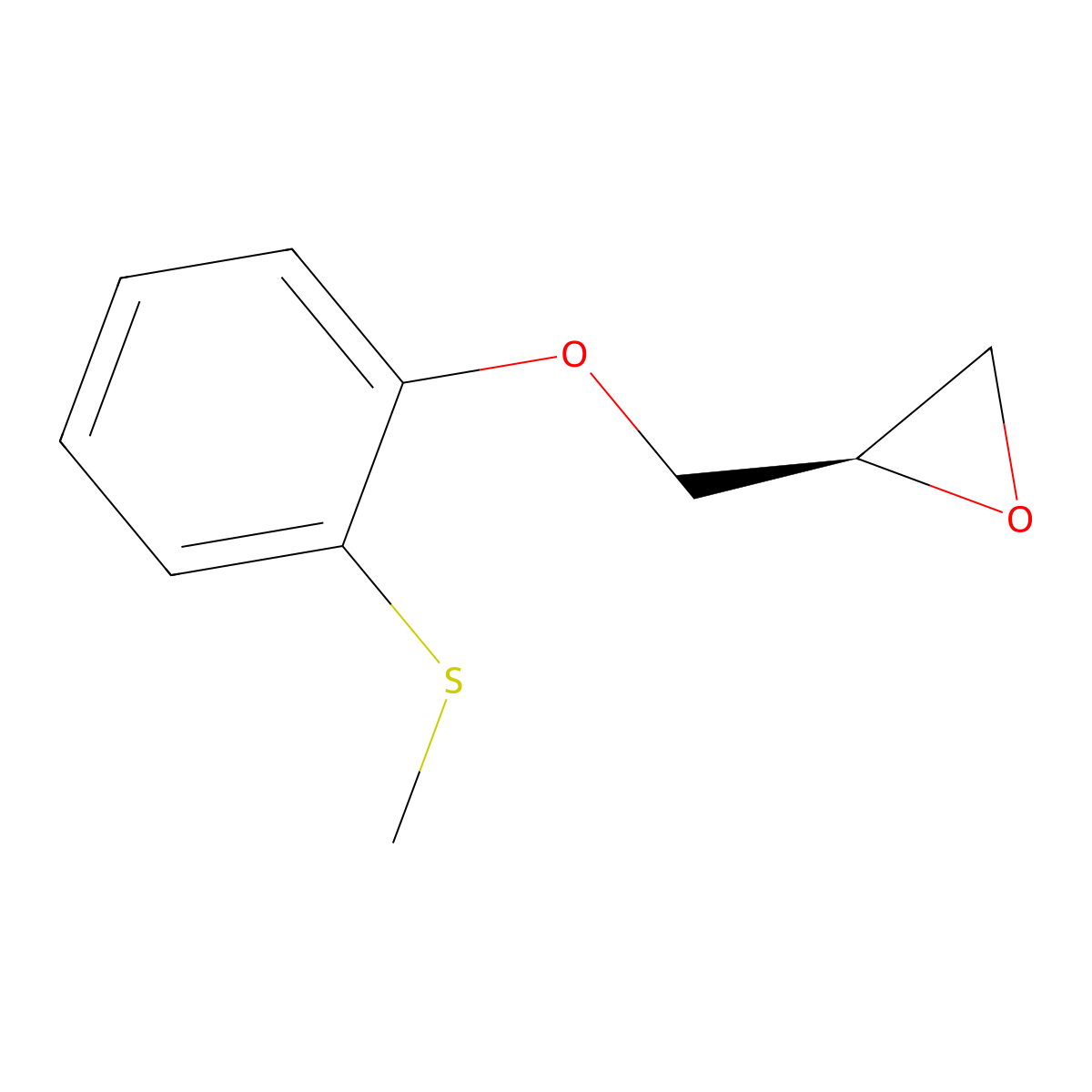 (2R)-2-{[2-(Methylsulfanyl)phenoxy]methyl}oxirane molecular structure, CAS 849465-12-9