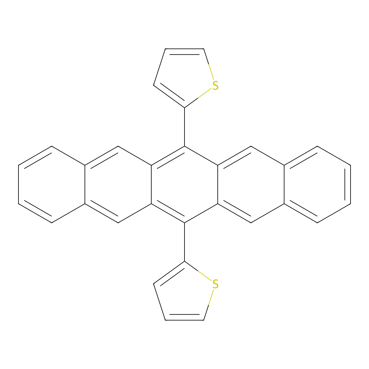 2,2'-(Pentacene-6,13-diyl)dithiophene molecular structure, CAS 849466-79-1