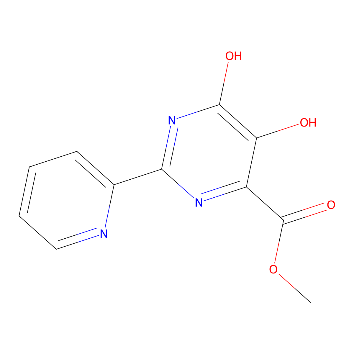 5,6-Dihydroxy-2-pyridin-2-YL-pyrimidine-4-carboxylic acid methyl ester molecular structure, CAS 849475-89-4