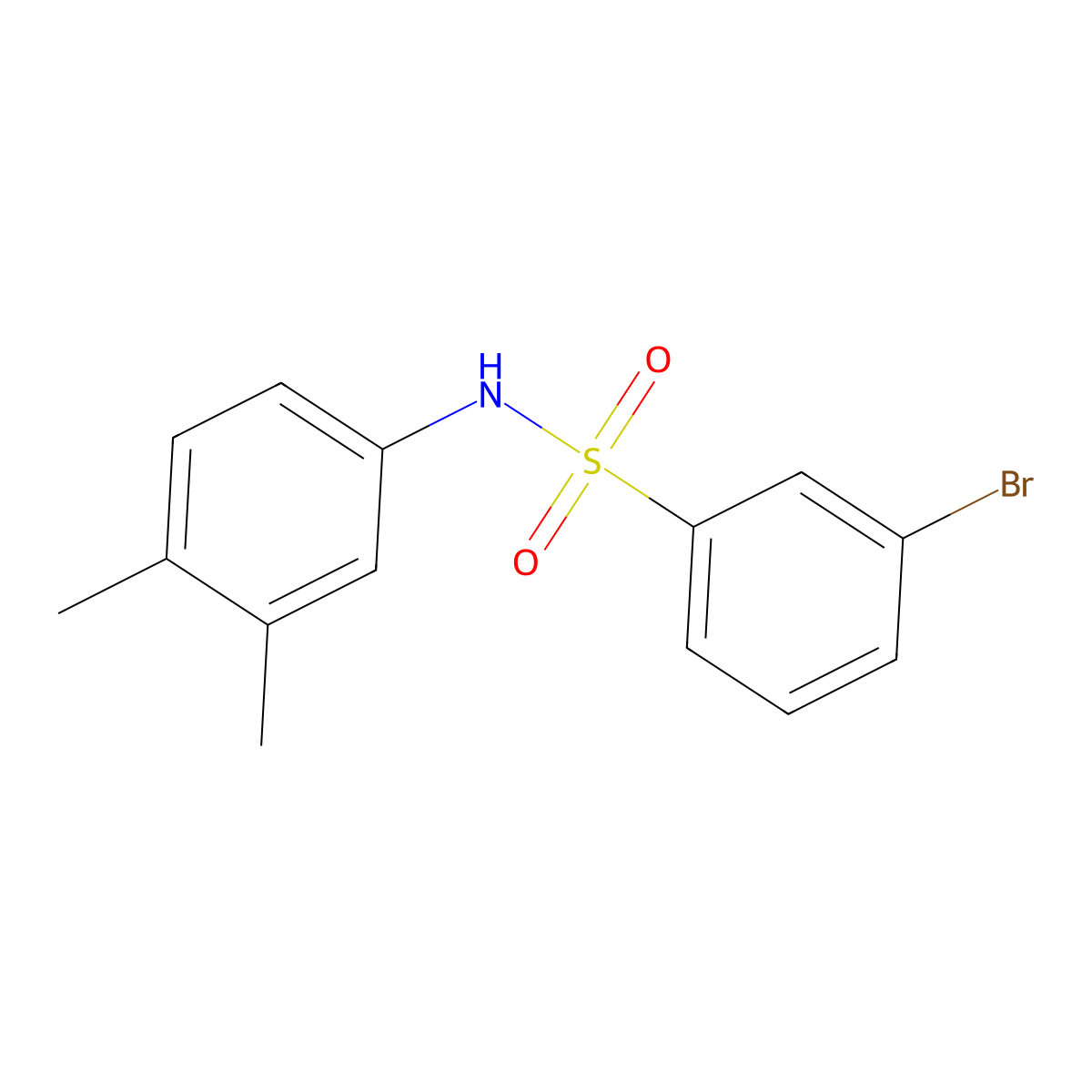 3-bromo-N-(3,4-dimethylphenyl)benzenesulfonamide molecular structure, CAS 849477-08-3