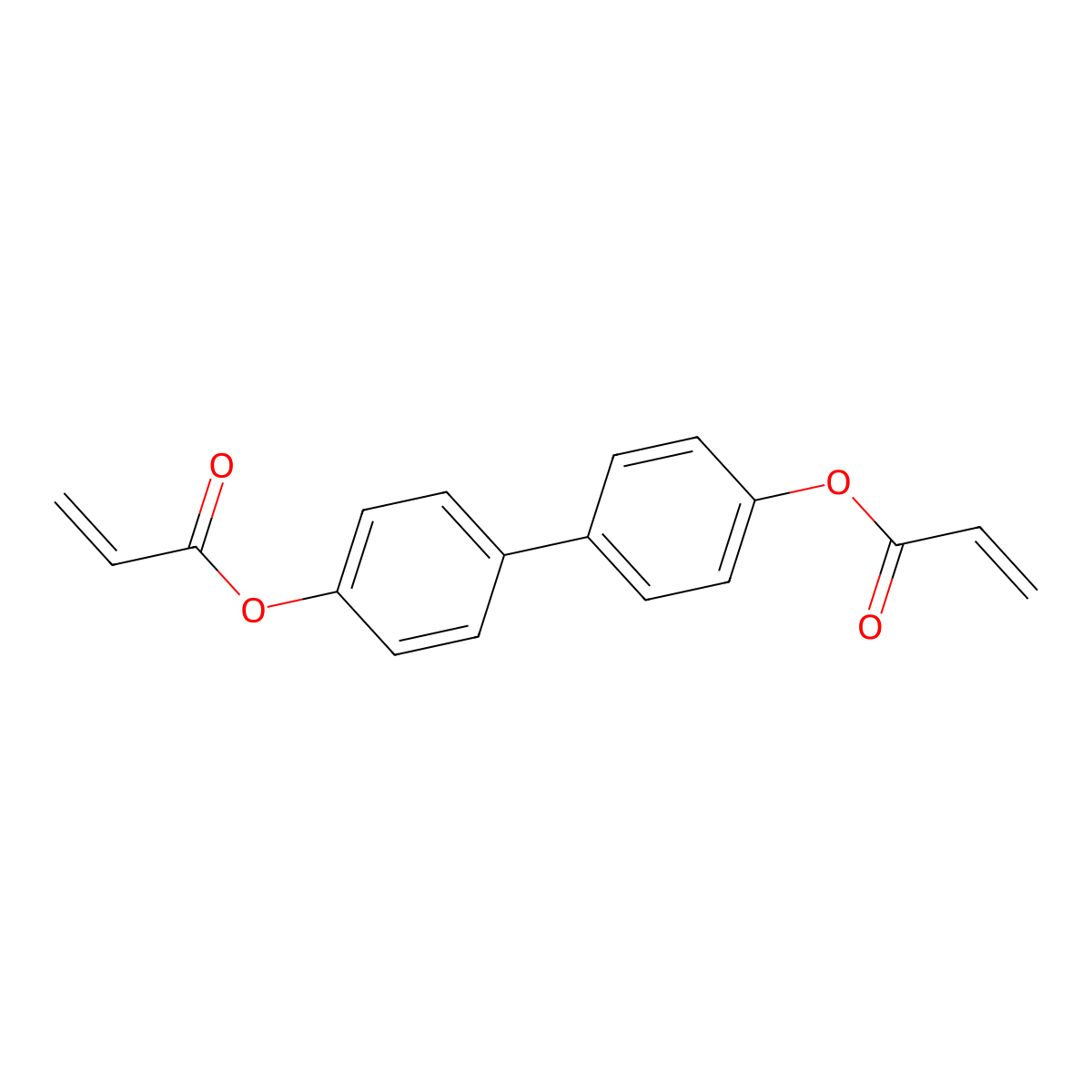 [1,1'-Biphenyl]-4,4'-diyl diacrylate molecular structure, CAS 84948-17-4