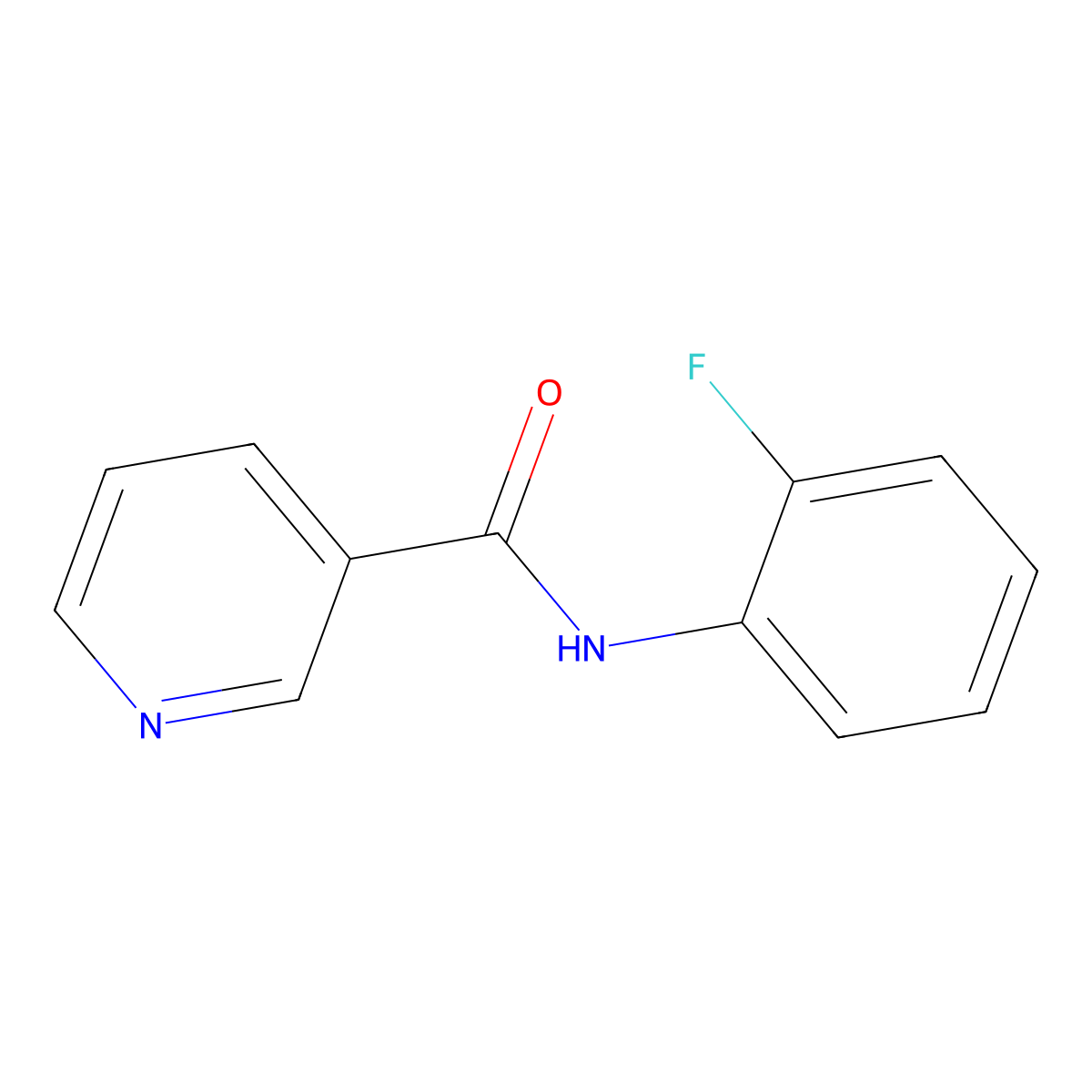 n-(2-Fluorophenyl)nicotinamide molecular structure, CAS 84951-68-8