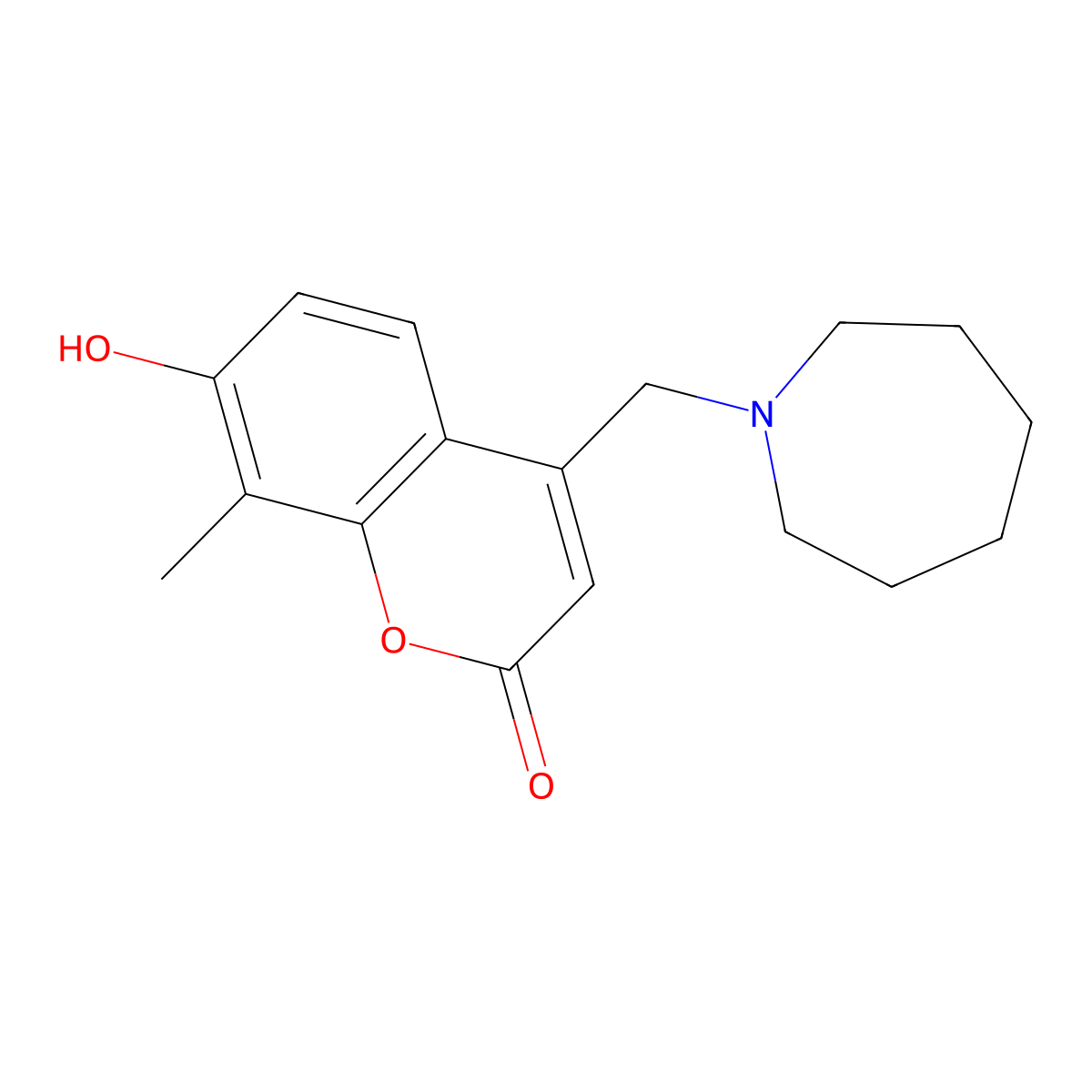 4-(azepan-1-ylmethyl)-7-hydroxy-8-methyl-2H-chromen-2-one molecular structure, CAS 849513-14-0